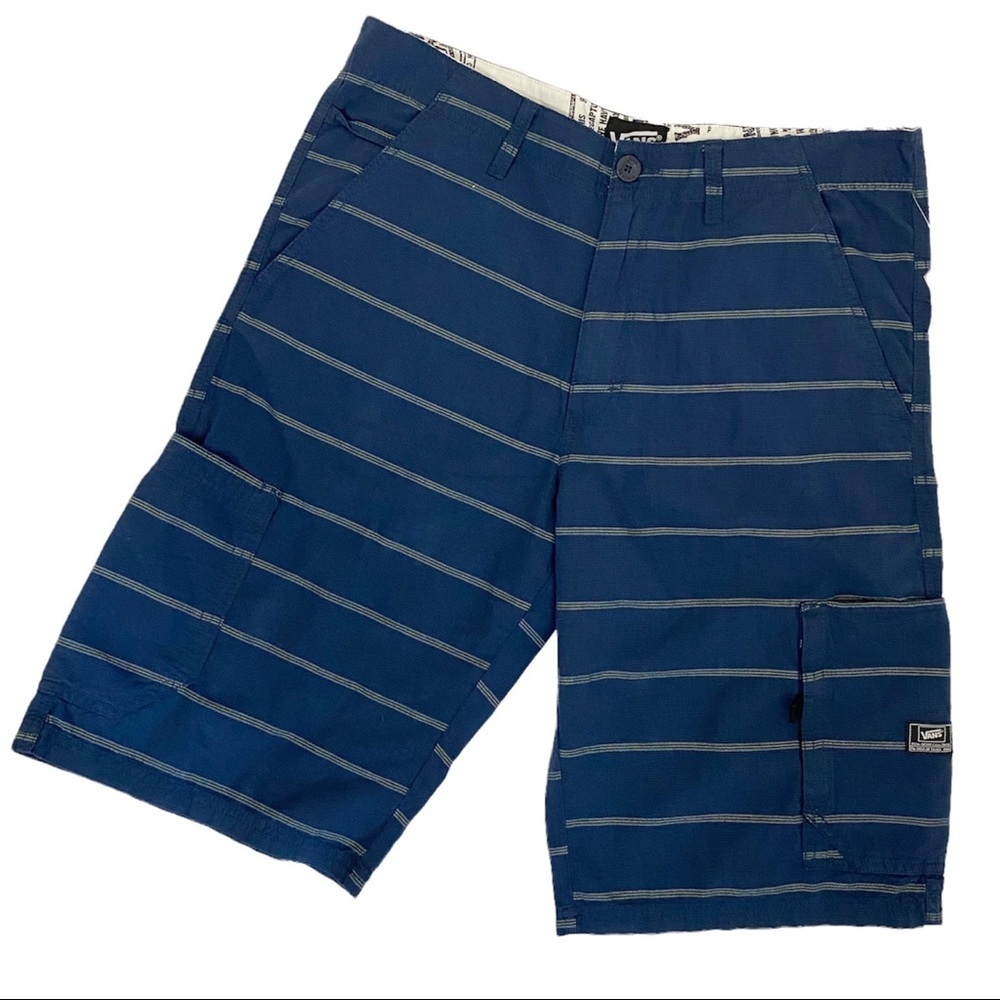VANS Cotton Chino Double Double Navy Skateboard Shorts NWT 32 Casual Cargo